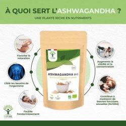 Ashwagandha Bio en Poudre Bioptimal | Boostez votre vitalité naturellement
