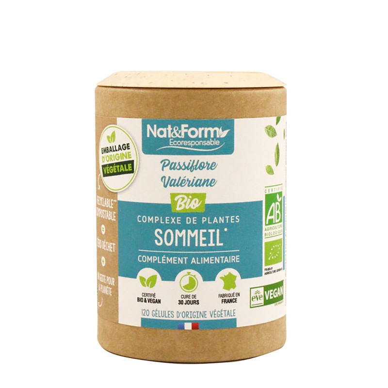 Gélules Passiflore & Valériane Bio Nat & Form | Sommeil & Relaxation Gélules Passiflore & Valériane Bio Nat & Form | Sommeil & Relaxation