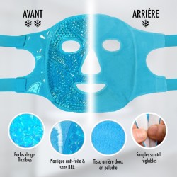 Masque facial aux perles de gel apaisant et soulageant